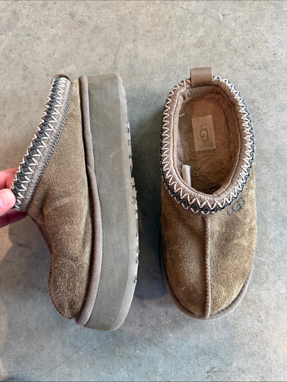 Ugg platform slip ons